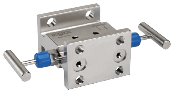 Noshok 2-Valve Liquid Level Manifold Valve, 2020/2120 Series